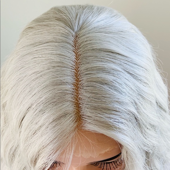 36” White Plum Synthetic Lace Front Wig for Cosplay & Events - Picture 3 of 11